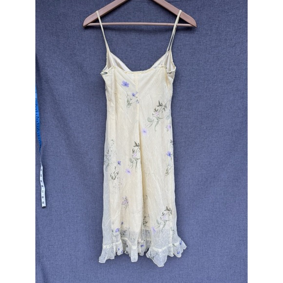 Vintage Dress Sz 5/6 Floral Yellow Fairy Y2K Midi Romantic Coquette - Picture 6 of 6